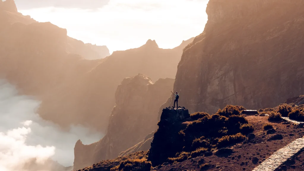 Hiker enjoying the view